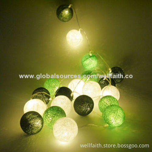LED Cotton Ball String Lights with 0.06W Rated Power